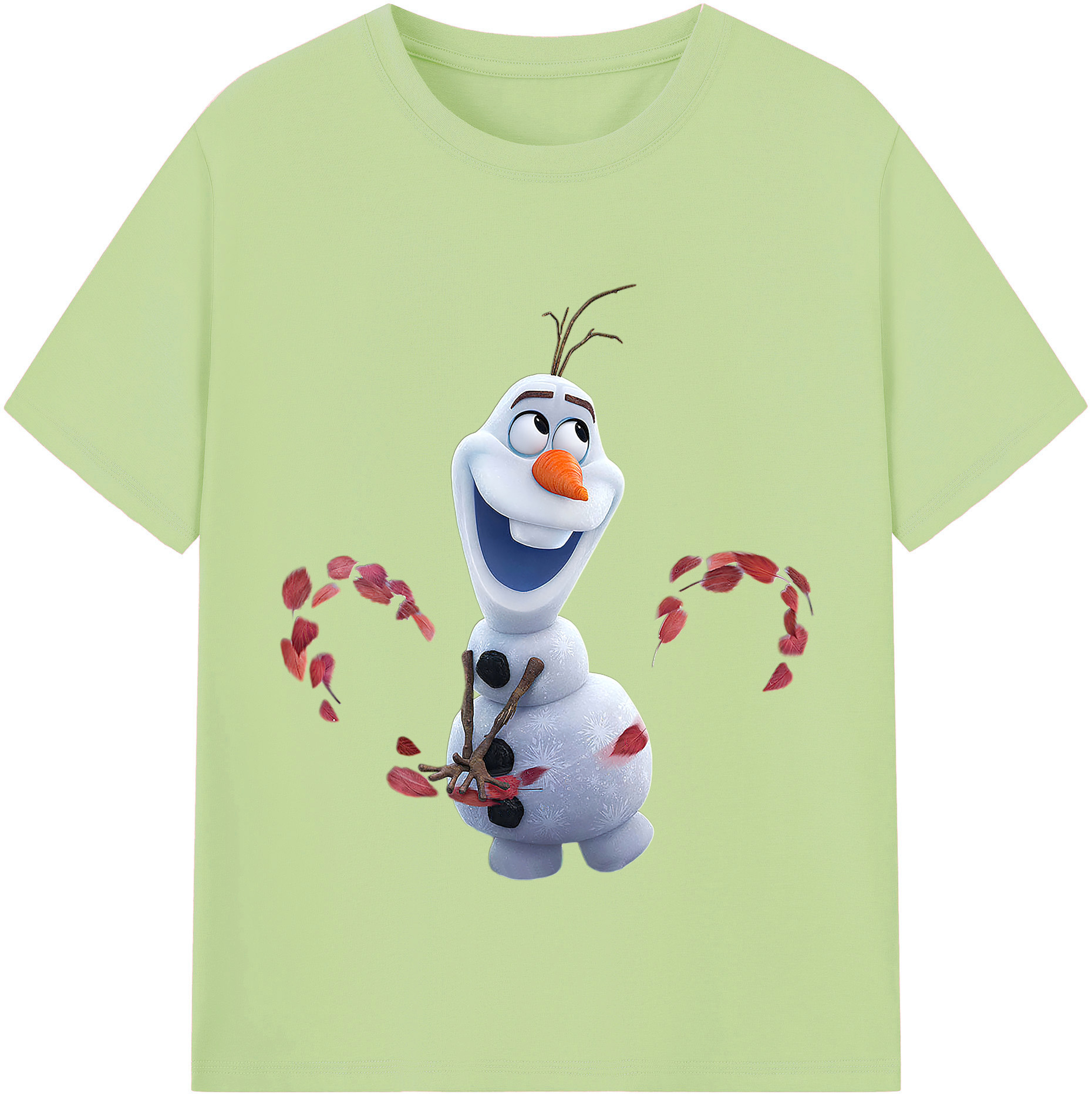 （画像用） アナと雪の女王 アンナ エルサ Frozen Anna Elsa 綿100％半袖Tシャツ（フロントプリント）